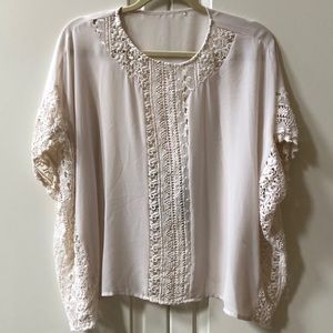 Cream Boho blouse from stitch fix- sz S